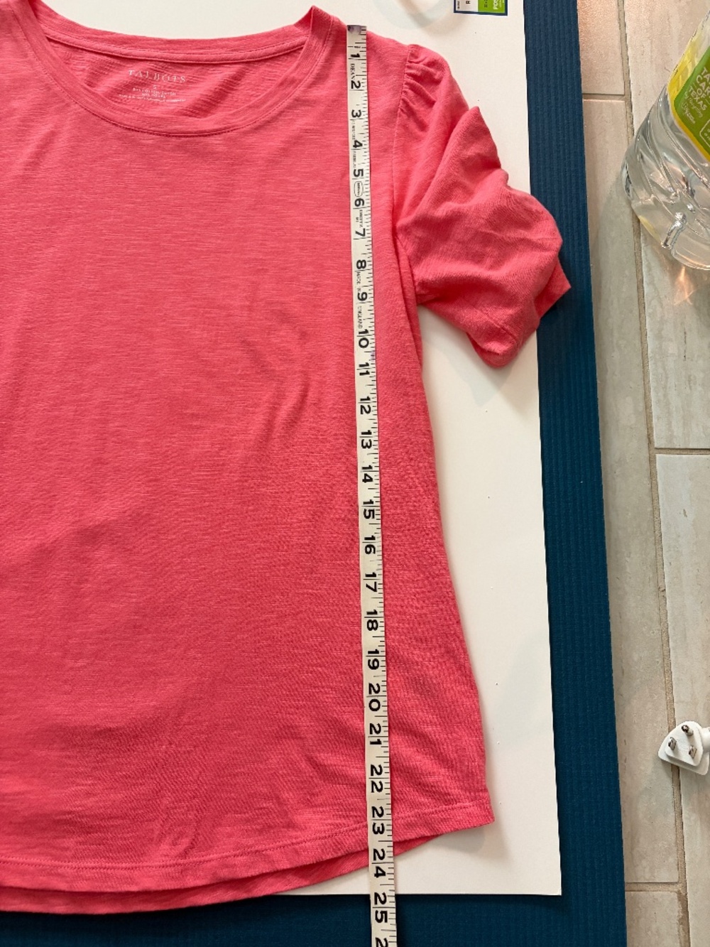 Talbots Ruched Cuff Crew Neck Tee - Picture 4 of 5